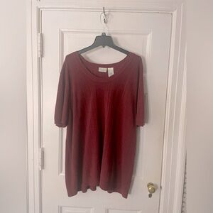 White Stag Maroon Knit Top